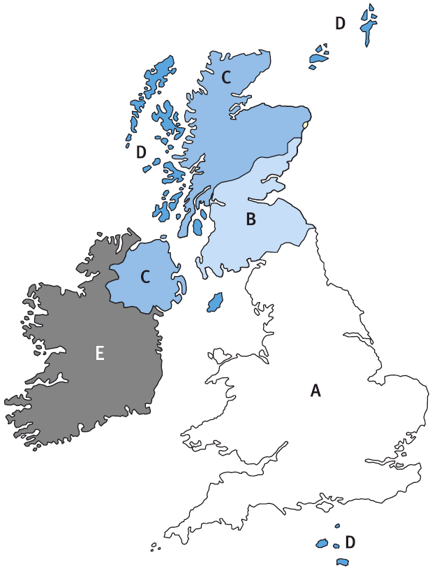 DPD Local delivery zones map